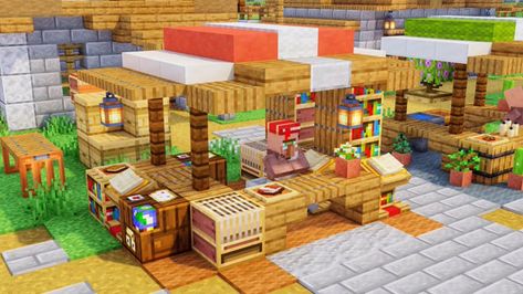 Minecraft Market Stalls, Minecraft Market, Minecraft Shops, Minecraft Village, Rumah Minecraft Sederhana, Minecraft Mansion, Minecraft Interior Design, Minecraft House Plans, Minecraft Farm