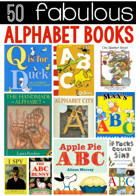 50 favorite alphabet books for kids. Motivating way to teach kids the ABCs. Alphabet Activities For Preschool, Tracing Preschool, Simple Alphabet, Kids Picture Books, Alphabet Letter Activities, The Measured Mom, Books For Preschool, Measured Mom, Kindergarten Alphabet