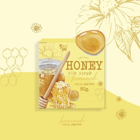 Honey Soap Packaging, Honey Advertising, Honey Cosmetics, Honey Lemon Tea, Soap Packaging Design, Tea Packaging Design, Honey Packaging, Ads Campaign, Beauty Vitamins