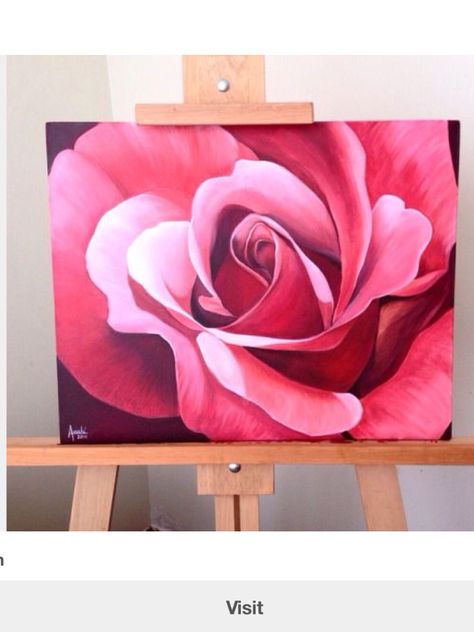 Rose Acrylic Painting, Rose Painting Acrylic, Canvas Painting Ideas For Beginners, Acrylic Rose, Painting Ideas For Beginners, Acrylic Painting Flowers, Canvas Painting Ideas, Flower Painting Canvas, Beginner Painting