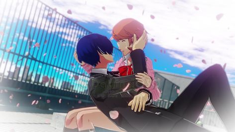 Makoto Yuki X Yukari Takeba, Makoto X Yukari, Yukari Takeba, Makoto Yuki, Persona Art, Persona 1, Persona 5 Anime, Bedroom Scene, Shin Megami Tensei Persona