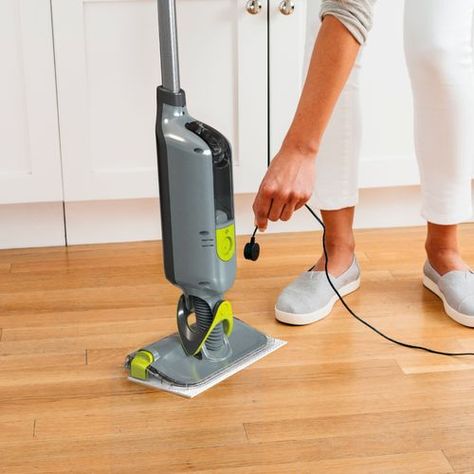 Get rid of stubborn dirt with this SharkNinja VACMOP Pro cordless hard floor vacuum mop. Bright LEDs help enhance visuals so you can easily locate hidden debris, while a magnetic charger ensures quick, convenient charging. This SharkNinja VACMOP Pro cordless hard floor vacuum mop features a cordless, lightweight design for easy movement. Shiny Floors, Floor Vacuum, Lemon Cleaning, Stone Laminate, Vacuum Mop, Hardwood Floor Cleaner, Spring Clean, Clean Scents, The Shark