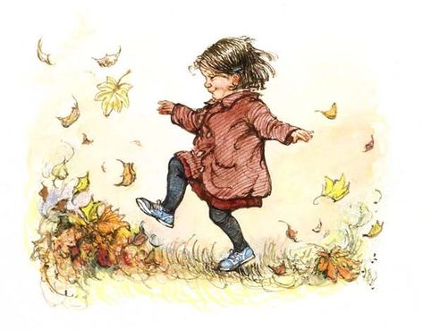 Childrens book illustrations Shirley Hughes, Autumn Illustration, Childrens Books Illustrations, Childhood Books, Children's Literature, Art And Illustration, Childrens Illustrations, Childrens Art, Children's Book Illustration