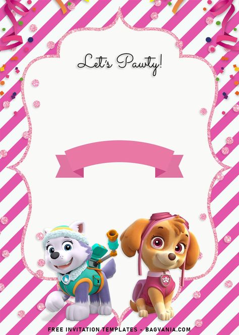 Download 8+ Adorable Skye And Everest Paw Patrol Birthday Invitation Templates #free #freeinvitation2019 #birthday #disney #invitations #invitationtemplates Girl Paw Patrol Party, Paw Patrol Party Invitations, Skye Birthday Party, Skye Paw Patrol Party, Paw Patrol Skye Birthday, Paw Patrol Birthday Invitations, Paw Patrol Skye, Everest Paw Patrol, Paw Patrol Girl