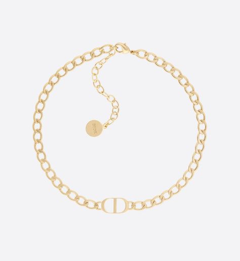 Dior Necklace, Chocker Necklace, Christian Dior Fashion, Kawaii Jewelry, Dior Jewelry, Christian Dior Couture, Gold Choker Necklace, Metal Products, Girly Jewelry