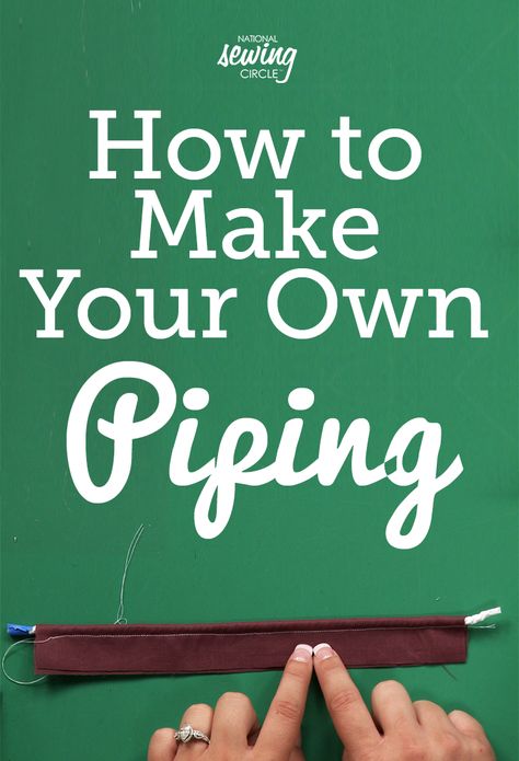 Piping is a great way to add extra detail and design to a project, whether it’s home decor or garments. Ashley Hough shows you how to make piping on your sewing machine with ease. How To Make Piping, Sewing Piping, Sewing Circles, Beginner Sewing Projects Easy, Machine Sewing, Sewing Lessons, Sewing Projects For Beginners, Sewing Skills, Love Sewing