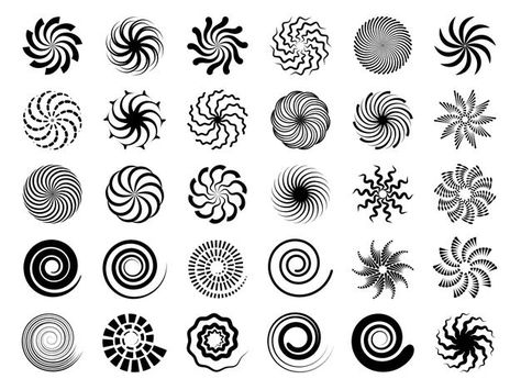 Helix Shape, Speed Lines, Spiral Tattoos, Black Shapes, Radial Design, Tattoo Filler, Art Photography Portrait, Cd Art, Comic Manga