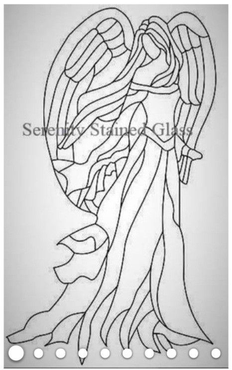 Stained Glass Vinyl, Glass Bead Crafts, Angel Pattern, Stained Glass Studio, Stained Glass Supplies, Intarsia Patterns, Stained Glass Angel, Intarsia Woodworking, Stained Glass Pattern