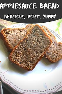 Pear Sauce Bread, Applesauce Nut Bread, Applesauce Raisin Bread, Applesauce Bread Machine Recipe, Applesauce Quick Bread Recipe, Applesauce Loaf, Oatmeal Pies, Applesauce Recipes, Nutmeg Cake