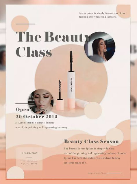 The Beauty Class Flyer Template AI, EPS, PSD Wedding Flyer Design, Beauty Flyer Design, Halloween Flyer Design, Class Poster Design, Flyer Design Business, Sport Flyer, Wedding Flyer, Beauty Flyer, Promo Flyer