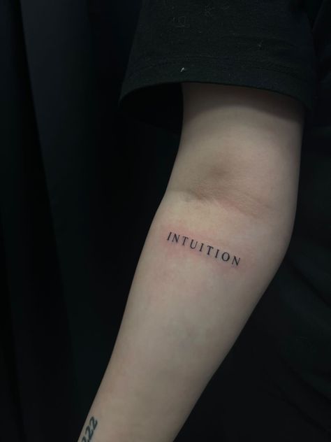 Vertical Lettering Tattoo, 111 Intuition Tattoo, The L Word Tattoo, Acronym Tattoo Ideas, Evolve Or Repeat Tattoo, Beautifully Flawed Tattoo, Intuition Tattoo Ideas, Clarity Tattoo, Intuition Tattoo