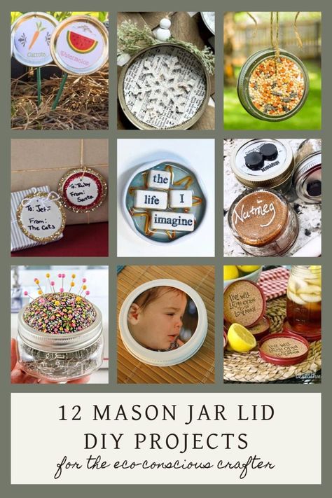 Discover 12 creative Mason jar lid upcycling ideas. Transform them into decor, organizers, and more for sustainable living. Mason Jar Tops Crafts, Mason Jar Lid Crafts, Mason Jar Lids Diy, Diy Picture Frames Crafts, Mason Jar Lids Crafts, Homesteading Hacks, Jar Lid Crafts, Mason Jar Lid, Canning Jar Lids