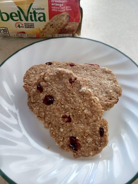 Breakfast Biscuits Copycat Belvita(Cranberry Orange)  Save on Pinterest-   Ingredients:   1 1/3 cups whole wheat flour  1 cup rolled oats  1/4 cup brown sugar  1/4 cup melted margarine 1/2 tsp kosher salt  1 /8 tsp cinnamon  3/8 cup maple syrup 2/8 cup olive oil 1 tablespoon orange juice 1/4 cup dried cranberries      Directions:   Preheat oven to 325 degrees.  Pour oats into a blender or food prossesor and blend until it resembles flour Cut dried cranberries into quarters Combine all the dry Healthy Belvita Recipe, Diy Belvita Breakfast Biscuits, Belvita Copycat Recipe, Copycat Belvita Breakfast Biscuits, Homemade Belvita Biscuits, Belvita Breakfast Biscuits Recipe, Belvita Recipe, Breakfast Biscuit Recipe, Belvita Breakfast Biscuits