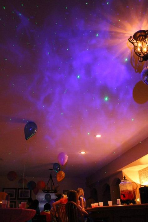 Glow In the Dark Birthday Party Galaxy Sweet 16, Cyberpunk Birthday, Galaxy Ceiling, Alternative Vibes, Galaxy Party, Neon Birthday Party, Glow In The Dark Party, Glow Birthday Party, Neon Birthday