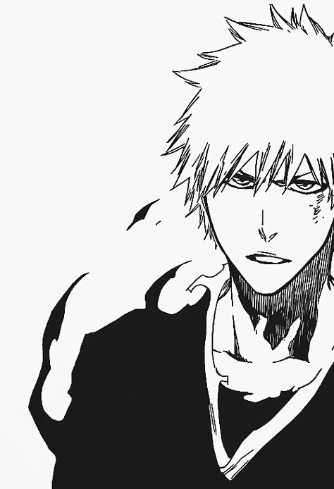 Ichigo Kurosaki Manga Shading, Ichigo Kurosaki Manga, Bleach Tattoo, Ichigo Manga, Bleach Pictures, Idea Paint, Bleach Ichigo, Byakuya Kuchiki, Drawings Tutorials