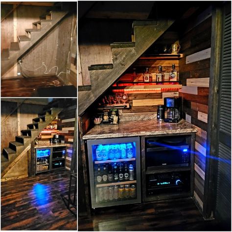 Under Stairs Snack Bar, Bar Under The Stairs, Under Stairs Bar, Under Basement Stairs, Basement Play Area, Bar Under Stairs, Bourbon Room, Bourbon Bar, Basement Reno