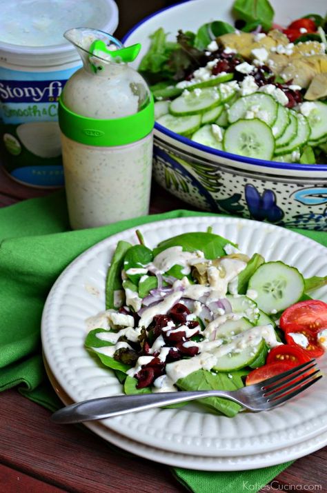 Greek Dressing Recipe Creamy, Creamy Greek Salad Dressing, Creamy Greek Salad, Creamy Greek Dressing, Creamy Salad, Salad Appetizer Cups, Greek Dressing, Greek Salad Dressing, Creamy Salad Dressing