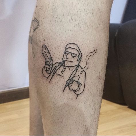 Tatuaje Toni el Gordo, Fat Toni tattoo Simpsons Tattoo, Female Tattoo Artists, Small Tattoo, Line Tattoos, Tattoo Shop, The Simpsons, Ink Tattoo, Small Tattoos, Tattoo Artists