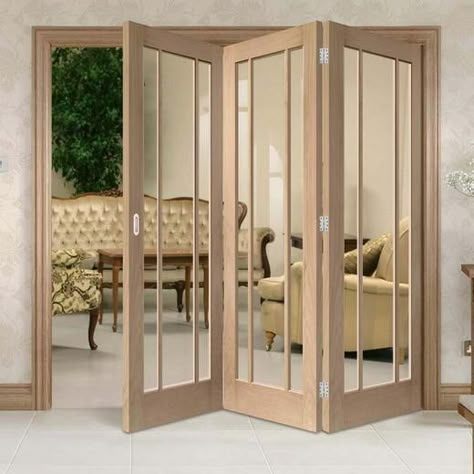 Internal Folding Doors, Internal Sliding Doors, Door Plan, Folding Door, Astuces Diy, Oak Doors, Room Door, Door Kits, Folding Doors