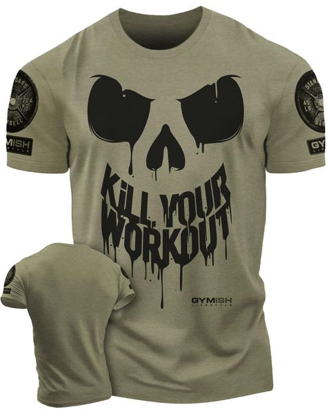 PRICES MAY VARY. T-Shirts 60% Cotton/40% Poly; Hoodie 100% Cotton Made in USA or Imported Pull On closure Machine Wash Skull Reaper Funny Workout Gym Shirt - Introducing Gymish Lifestyle's collection of male gym workout t-shirts, the perfect addition to your workout wardrobe. Our motivational gym t-shirts are designed to inspire and motivate you to push harder and reach your fitness goals. Whether you're hitting the gym, weightlifting, or running, these workout shirts for men are the perfect cho Skull Reaper, Powerlifting Shirts, Workout Funny, Gym Shirts Mens, Weightlifting Shirts, Motivation Shirt, Funny Gym Shirts, Funny Workout Shirts, Gym Outfit Men