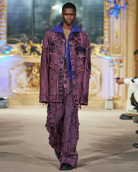 Winter 2023 Runway, Dhruv Kapoor, Nylon Outerwear, Denim Midi Dress, Destroyed Denim, Into The Wild, Ribbed Turtleneck, Pleated Maxi Dress, Oversized Silhouette