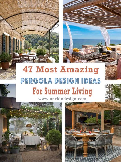 Pergola Design Ideas, Covered Outdoor Kitchens, Rustic Pergola, Steel Pergola, Pergola Lighting, Outdoor Kitchen Island, Pergola Attached To House, Wood Pergola, Pergola Design