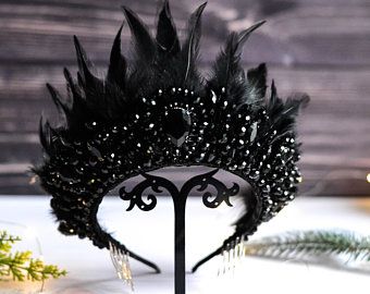 Black Swan Wedding, Black Swan Ballet, Ballet Crowns, Black Hair Pieces, Ballet White, Swan Ballet, Halloween Crown, Ballet Black, Swan Wedding