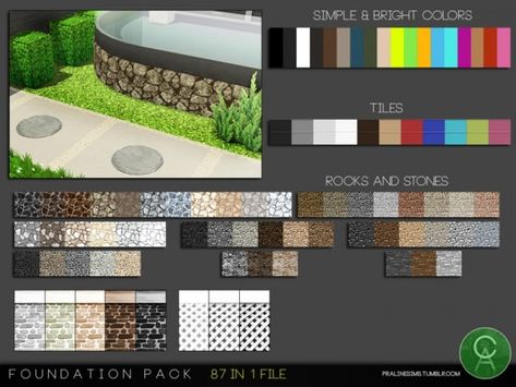 The Sims Resource: Foundation Pack by Pralinesims • Sims 4 Downloads Sims Historical, Sims Furniture, Die Sims 4, The Sims 4 Pc, Sims 4 Clutter, Sims 4 House Building, Pelo Sims, House Foundation, Play Sims