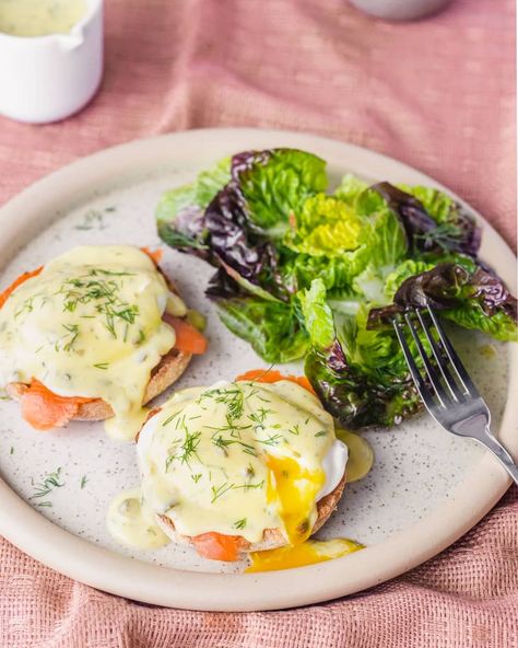 Salmon Benedict Recipe (with Smoked Salmon, Eggs Royale) | Kitchn Salmon Benedict, Salmon Eggs Benedict, Smoked Salmon Eggs, Eggs Royale, Benedict Recipe, Smoked Salmon And Eggs, Royal Recipe, Eggs Benedict Recipe, Smoked Salmon Recipes