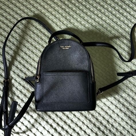 Black Kate Spade Mini Backpack with detachable straps Kate Spade Backpack, Mini Backpack, Kate Spade, Adjustable Straps, Purse, Backpacks, Handbags, Black