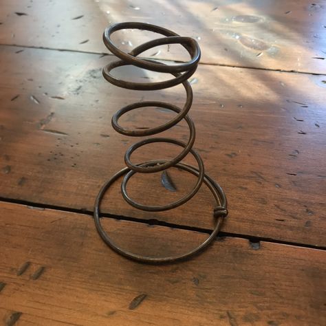 Vintage Spring, Rustic Art, Industrial Rusty Funnel, Craft Supplies, Foun, Cell Phone Stand, IPhone Holder, Steampunk, Spare Parts, Cosplay Rusty Bed Springs, Old Bed Springs, Bed Spring Crafts, Bed Spring, Old Beds, Farmhouse Primitive, Antique Beds, Rustic Bedding, Bed Springs