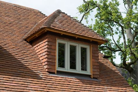 tile hung dorma window Loft Dormer, Dormer Ideas, Dormer House, Skylight Covering, Loft Conversion Bedroom, Hipped Roof, Dormer Loft Conversion, Dormer Roof, Skylight Blinds