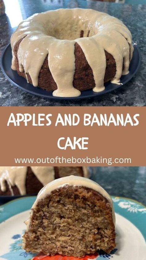 If you love a rich, warm apple cake but you’re also a fan of banana bread, this is the perfect sweet treat for you! This recipes takes a simple applesauce cake mix and turned it into an apples and bananas cake! Banana Applesauce Cake, Apples And Bananas Recipes, Banana Apple Cake, Apple Spice Cake Recipe, Apples And Bananas, Christmas Bakes, Apple Spice Cake, Spice Cake Recipes, Apple Recipes Easy