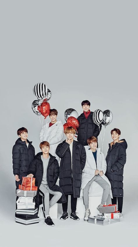 BTS Puma wallpaper ♡ Bts Valentines Day, Bts Christmas Wallpaper, Christmas Wallpaper Pc, Hug Photos, Valentines Movies, Bts Christmas, Happy Wallpaper, Bts Backgrounds, Bts Ot7