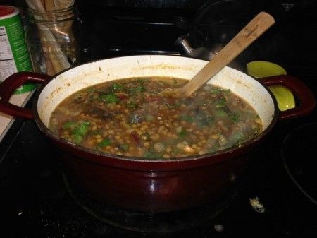 Italian Lentil and Swiss Chard Soup Recipe | ThriftyFun Swiss Chard Soup, Hearty Vegetarian Soup, Chard Soup, Spaghetti Soup, Rainy Fall, Cooking Meals, Vegetarian Soup Recipes, Cold Weather Food, Fall Evening