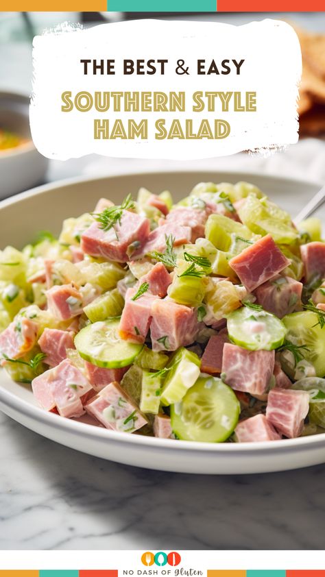 Embrace the taste of the South with our quick & savory Southern Style Ham Salad. Diced ham, sweet pickles, & creamy mayo create a symphony of flavors. Perfect for busy nights or gatherings. Spread, dip, enjoy! Taste the charm of the South today! Diced Ham Recipes, Easy Ham Salad, Ham Salad Recipe, Ham Salad Recipes, Recipes Salads, Chopped Ham, Easy Ham, Ham Salad, Creative Snacks