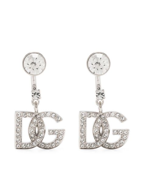 silver-tone glass glass crystal embellishment polished finish logo pendant drop design push-lock fastening Sold in pairs. Dolce And Gabbana Earrings, Pokemon Bead, Expensive Jewelry Luxury, Boot Jewelry, Drop Design, Black Tweed, Classy Jewelry, Expensive Jewelry, Jewelry Lookbook