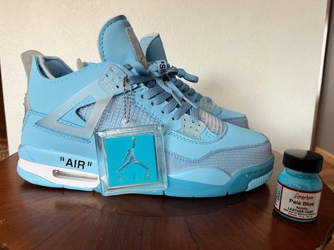 Click the link for price. Jordan 4 off white #blue #jordan4 #jordan1 #jordan6 #kanyewest #virgilabloh #jordan https://etsy.me/361VtsD Jordan 4 Offwhite, Jordan Retro 4 Off White, Jordan 4 Off White, Jordan 4’s, Nike Kicks, Jordan Retro 4, Blue Jordans, Retro 4, Air Jordan Sneakers