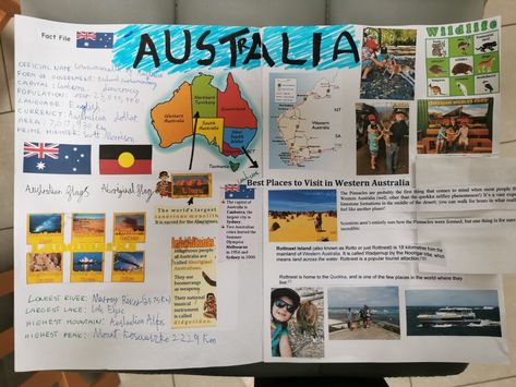 School project about Australia Australia Poster Project, Benua Australia, Australia School, Posters Australia, School Project, School Projects, Places To Visit, Australia, Quick Saves