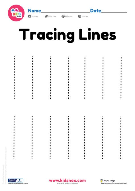 Tracing lines worksheet for kindergarten and preschool kids | Wilson Joseph Writing Patterns For Preschool, Tracing Patterns For Preschool, Lines Worksheet Preschool, Tracing Lines Worksheets Preschool Free, B Worksheets Preschool, Play Group Worksheets, Tracing Activities For Toddlers, Tracing Lines Preschool Free Printable, Tracing Lines Worksheets