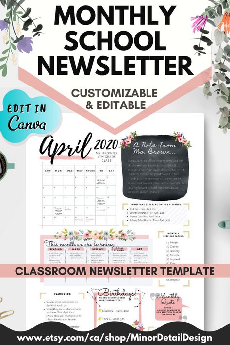 Special Education Parent Communication, Parent Communication Ideas, Parent Communication Board, Newsletter Design Ideas, Easter Newsletter, Substitute Teacher Resources, Classroom Parent, Teacher Newsletter Template, Class Newsletter