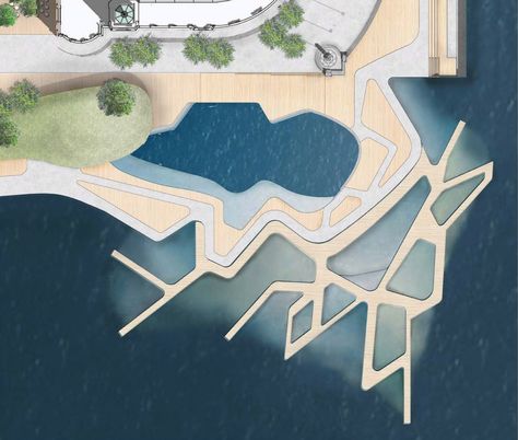 Pier Architecture Design, Pier Ideas, Bike Lane, Visual Board, House Outside Design, Pier Fishing, Sense Of Place, Square Design, Opera House