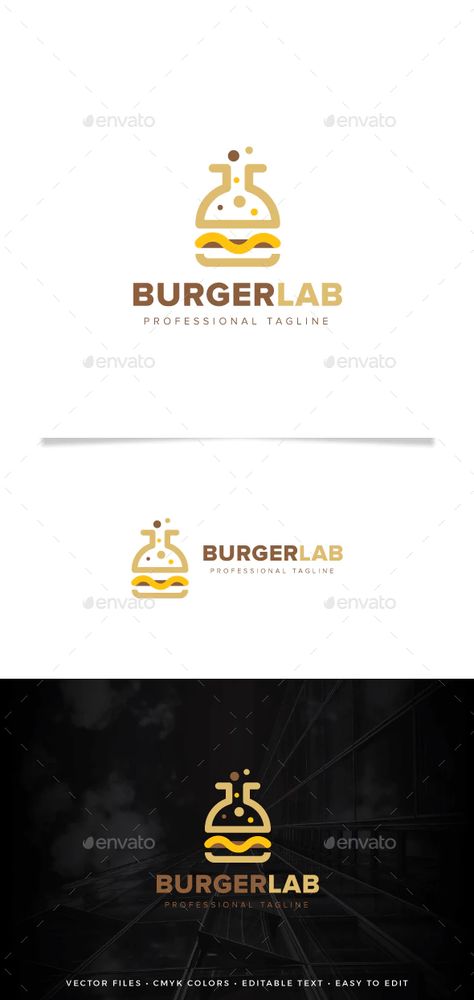 Burger Lab, Laboratory Logo, Bread Burger, Gourmet Grill, Restaurant Graphics, Cheap Logo, Lab Logo, Food Logo Design, Food Logo