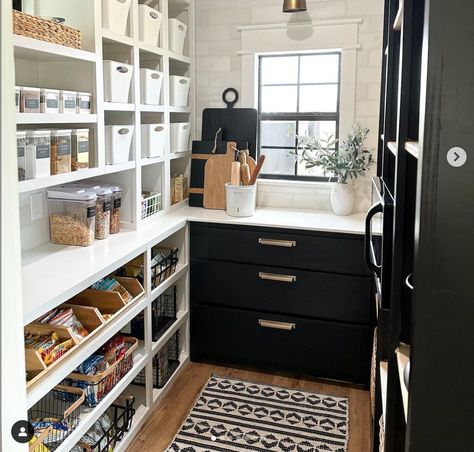 Walk In Pantry Ideas, Tiny Pantry, Pantry Layout, White Pantry, House Pantry, Pantry Makeover, Butlers Pantry, Living Vintage, White Shelves