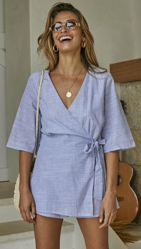 What To Wear In Greece | Greece Outfits for vacation What To Wear In Greece, Home Wear Women, Home Wear Women Casual, Wrap Skort, Greece Vacation, Homewear Fashion, Summer Outfit Ideas, Home Wear, Casual Summer Outfits