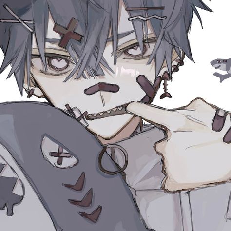 Jirai Danshi, Goth Boy Art, Spiderman Art Sketch, 얼굴 드로잉, Emo Art, Characters Inspiration Drawing, Fancy Art, Cute Shark, Swag Art