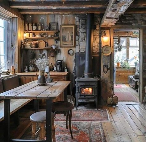 Dark Rv Interior Design, Cozy Cottage Aesthetic, Farmhouse Build, Cozy Cabins, Cottage Aesthetic, House Aesthetic, Cottage Interior, Interior Remodel, Cabin Interiors