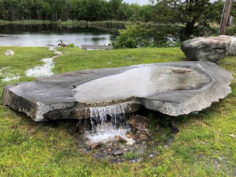 Reclaimed Landscape Water Features | Experienced Brick and Stone Landscape Water Features, Tiered Landscape, Stone Water Features, Outdoor Water Feature, Pond Waterfall, Backyard Water Feature, Stone Fountains, Pool Waterfall, Outdoor Diy Projects