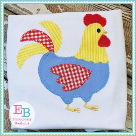 Rooster Blanket Stitch Applique Blanket Stitch Applique, Sewing Shed, Embroidery Fall, Appliqué Designs, Appliqué Ideas, Chicken Quilt, Embroidery Boutique, Farm Quilt, Monogram Ideas