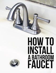 How to Install a Bathroom Faucet at artsyfartsymama.com #Moen Diy Bathroom Hooks, Diy Bathroom Plumbing, Diy Bathroom Sink, Black Bathroom Faucet, Sink Repair, Walk In Shower Designs, Plumbing Problems, Bathroom Plumbing, Bathroom Redo